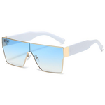 Sunglasses Manufacturer - Retro Large Frame Square Men's and Women's One-Piece Street Photo Custom Logo