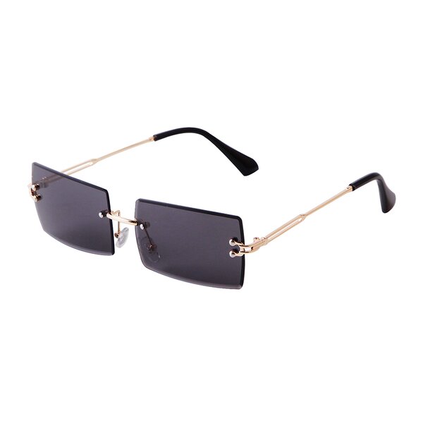 Sunglasses Manufacturer - Hot Sale Vintage Fashion Blue Lens Rimless for Women Men Designer Retro Trendy Frameless Rectangle UV