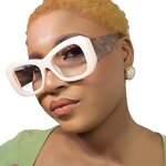 Glasses Manufacturer - Fashion Candy Color Oval Big Round Frame Wide Arms Optical for Women Clear Lens Computer Eyewear