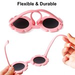 Sunglasses Manufacturer - 0-4 Years Old Cute Flower UV400 Shades Baby Pink Orange Silicone Polarized for Girl Boy