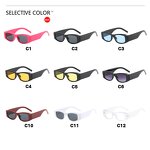 Sunglasses Manufacturer - Custom LOGO Designer Luxury Punk Rectangle Small Frame Square Shades for Women Men