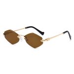 Sunglasses Manufacturer - Sexy Small Frame Hexagon Rimless Punk for Lady Male Frameless Eyewear