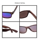Sunglasses Manufacturer - Custom Printed Logo High Quality UV400 Protection Wooden Square Wooden Vintage Unisex