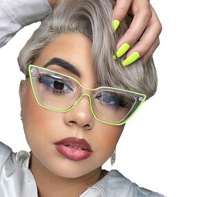 Glasses Manufacturer - 2023 Fashion Fluorescent Color Anti-Blue Light Transparent Cat Eye Optical for Women TR90 Computer Frames