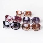 Sunglasses Manufacturer - New Large Frame Trendy Fashion PC Frame Eyewear Ladies Wholesale Personality Gradient Color