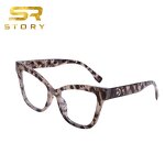 Glasses Manufacturer - Vintage TR90 Framle Cateye Anti Blue Light for Women 2023 Fashion Oversized Blocking Blue Light Female