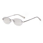Sunglasses Manufacturer - Fashion Simple Beautiful Ladies Outdoor Sun Protection Metal Rimless Oval Multi-Color