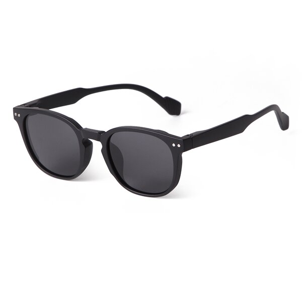Sunglasses Manufacturer - Vintage Retro UV400 Black Polarized Rivet Round Leopard for Men