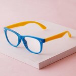 Glasses Manufacturer - Children's Square Optical Kid's Silicone Blue Light Blocking Eyeglasses Frame Anti-radiation Computer