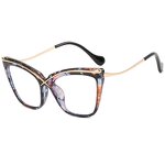 Glasses Manufacturer - 2023 New Fashion X Cat Eye Optical Metal Frame Anti Blue Light for Women Retro Computer