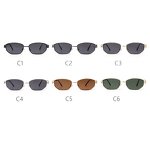 Sunglasses Manufacturer - Wholesale Brand Modern High Quality Rectangle Full Frame Metal Sun Shades Trendy for Women Men