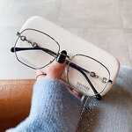 Glasses Manufacturer - Vintage Anti-blue Light Eyeglasases for Women Alloy Green Black Clear Frames Female Polygon Computer Eyewear
