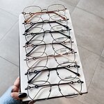 Glasses Manufacturer - Vintage Anti-blue Light Eyeglasases for Women Alloy Green Black Clear Frames Female Polygon Computer Eyewear