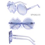 Sunglasses Manufacturer - New Cute Baby Comfortable Dazzling Round Frame Flower Petal Spring Legs Sunflower
