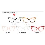 Glasses Manufacturer - Women Fashion Computer Protection Transparent Blue Light Blocking Cat Eye Optical Frames