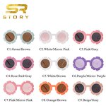 Sunglasses Manufacturer - 0-4 Years Old Cute Flower UV400 Shades Baby Pink Orange Silicone Polarized for Girl Boy