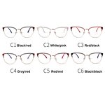 Glasses Manufacturer - Latest Design Cat Eye Metal Gold Frames Fashion Optical Eyewear for Women Blue Light Blocking