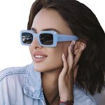 Sunglasses Manufacturer - Fashion Vintage Square for Women Purple Frame Shades Candy Jelly Colors Custom UV400