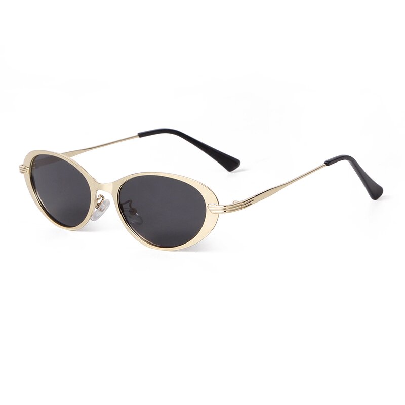Sunglasses Manufacturer - Women's Retro Anti-Sun Oval Frame Trendy Street Style UV400 Optical Lenses Online Celebrity Photo