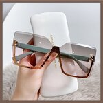 Sunglasses Manufacturer - Hot Selling Reasonable Price Fashion Square Designer Luxury Eyewear Rimless Women Oversized
