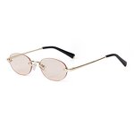 Sunglasses Manufacturer - Fashion Simple Beautiful Ladies Outdoor Sun Protection Metal Rimless Oval Multi-Color