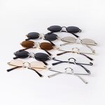 Sunglasses Manufacturer - Fashion Simple Beautiful Ladies Outdoor Sun Protection Metal Rimless Oval Multi-Color