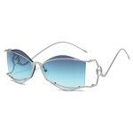 Sunglasses Manufacturer - Fashion Personality Irregular for Women Classic Popular Metal Cross Border Hot Sales Shades