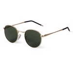 Sunglasses Manufacturer - Vintage Metal Round Thin Legs Gold Frame Driving Spring Hinge Polarized Shades for Men