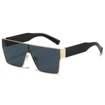 Sunglasses Manufacturer - Retro Large Frame Square Men's and Women's One-Piece Street Photo Custom Logo