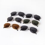 Sunglasses Manufacturer - Custom Logo Aviation Style Metal Double Bridge UV400 Shades for Women Men