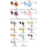 Sunglasses Manufacturer - Oversized Metal Round for Women Designer Vintage Luxury Female Mirrored Lens Gradient Shades