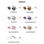 Sunglasses Manufacturer - Sexy Small Frame Hexagon Rimless Punk for Lady Male Frameless Eyewear