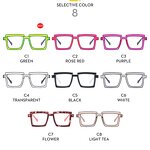 Glasses Manufacturer - Fluorescence Green Fashion Square TR90 Photochromic Blue Light Filter Designer Comic Eyeglasses Frames
