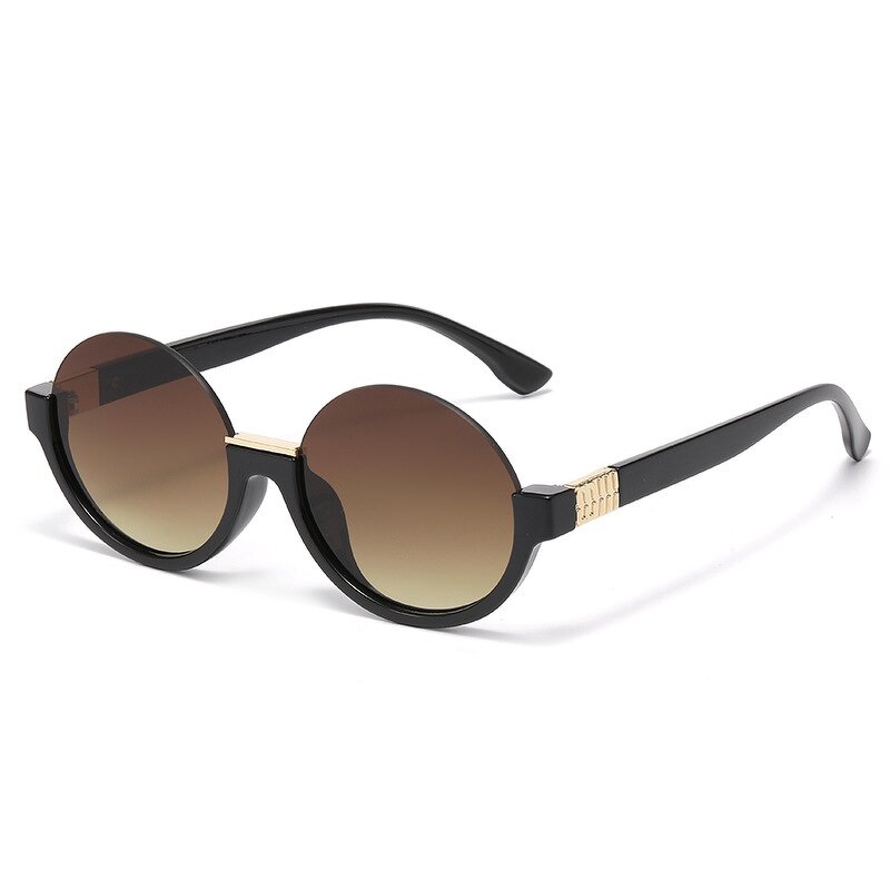 Sunglasses Manufacturer - Popular New Arrivals Round Metal Irregular Half Frame Irregular Oval for Woman Colorful Lens Shades