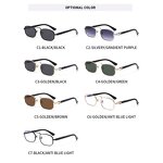 Sunglasses Manufacturer - Wholesale Brand Modern High Quality Rectangle Full Frame Metal Sun Shades Trendy for Women Men