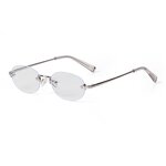 Sunglasses Manufacturer - Fashion Simple Beautiful Ladies Outdoor Sun Protection Metal Rimless Oval Multi-Color