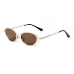 Sunglasses Manufacturer - Women's Retro Anti-Sun Oval Frame Trendy Street Style UV400 Optical Lenses Online Celebrity Photo