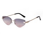 Sunglasses Manufacturer - Custom Logo Rimless Diamond Cut UV400 for Women Retro Metal Triangle