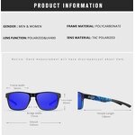 Sunglasses Manufacturer - CAT.3 Classic Square Polarized for Men Brand Designer Fashion Mirrored Lens Outdoor Cycling UV400