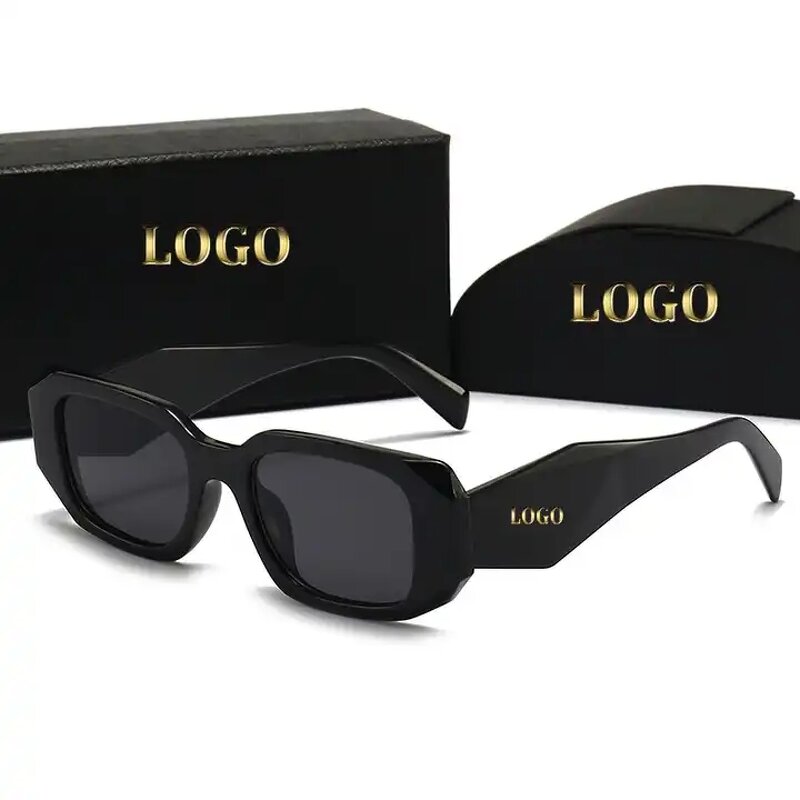 Sunglasses Manufacturer - Fashion Hot Sell UV400 Custom Logo Hexagon Rectangle Retro for Women Men
