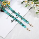 Glasses Chain Manufacturer - Fashion Leopard Marble Acrylic Crystal Vintage Transparent Masking Lanyard Colorful Eyewear Necklace