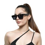 Sunglasses Manufacturer - Vintage Retro Custom Logo 2023 Hot Sell Square Shades Small Frame Black