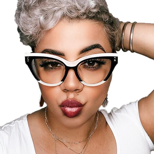 Glasses Manufacturer - 2023 Ins Fashion Cat Eye Computer Eyewear for Women Blue Light Blocking Optical Color Matching Anti Blue Ray