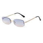 Sunglasses Manufacturer - Personalized for Women Y2K Technology Rimless New Oval Gradient Metal Custom Logo