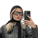 Sunglasses Manufacturer - Women Sports Eyewear Hollow Out Bike Fashion Outdoor Cycling Windproof Y2k Shades