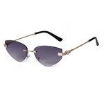 Sunglasses Manufacturer - Custom Logo Rimless Diamond Cut UV400 for Women Retro Metal Triangle