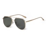 Sunglasses Manufacturer - Custom Logo Aviation Style Metal Double Bridge UV400 Shades for Women Men