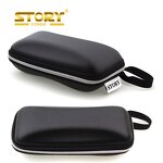 Glasses Case Manufacturer - 3 in 1 Set Microfiber Cleaning Cloth Pouch PU Leather Sunglasses Hard Case with Logo Printing