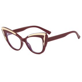 Glasses Manufacturer - Elegant Cat Eye Optical Frames 2025 New Ladies Transparent Computer Eyewear Women Leopard Frame Butterfly