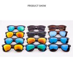 Sunglasses Manufacturer - Custom Printed Logo High Quality UV400 Protection Wooden Square Wooden Vintage Unisex